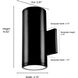 Vegas LED 10.62 inch Powder Coated Black Outdoor Wall Sconce